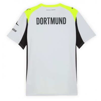 Moški Nogometni dresi Borussia Dortmund Gostujoči 2025-26 Kratek Rokav Moški Nogometni dresi Borussia Dortmund Gostujoči 2025-26 Kratek Rokav
